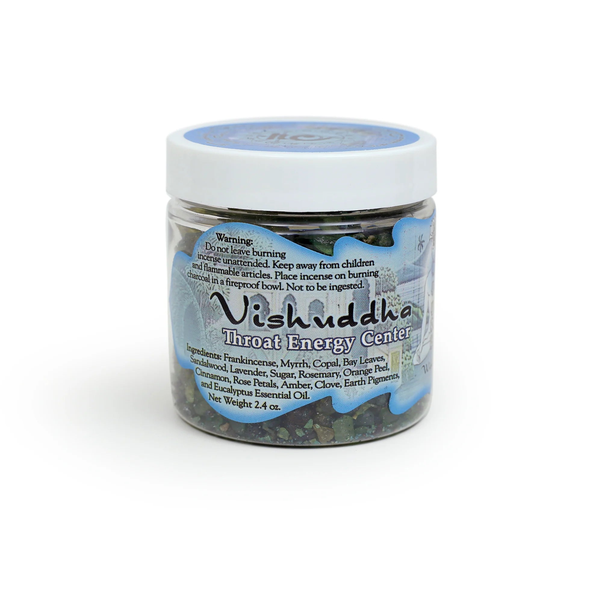 Throat Chakra Vishuddha Resin Incense - Communication + Responsibility