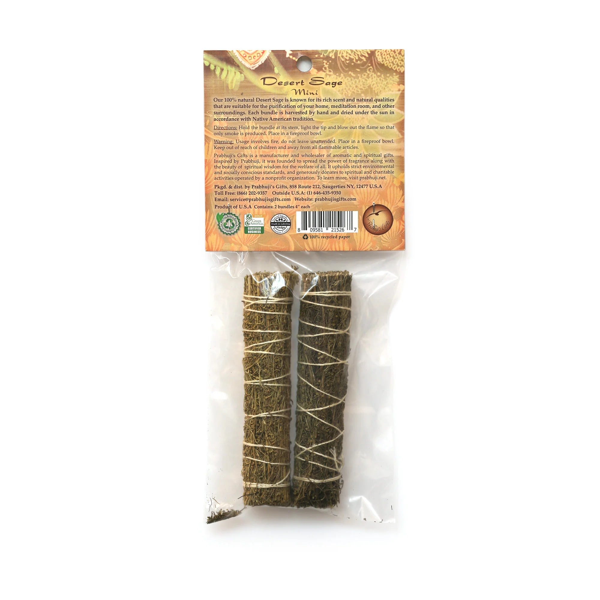 Desert Sage Smudge Stick- 2 Mini Bundles