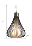 Black Wire Teardrop Ceiling Lamp