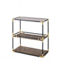 Amelia Black And Gold Mirrored End Table