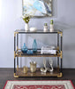 Amelia Black And Gold Mirrored End Table