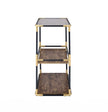 Amelia Black And Gold Mirrored End Table