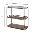 Amelia Black And Gold Mirrored End Table