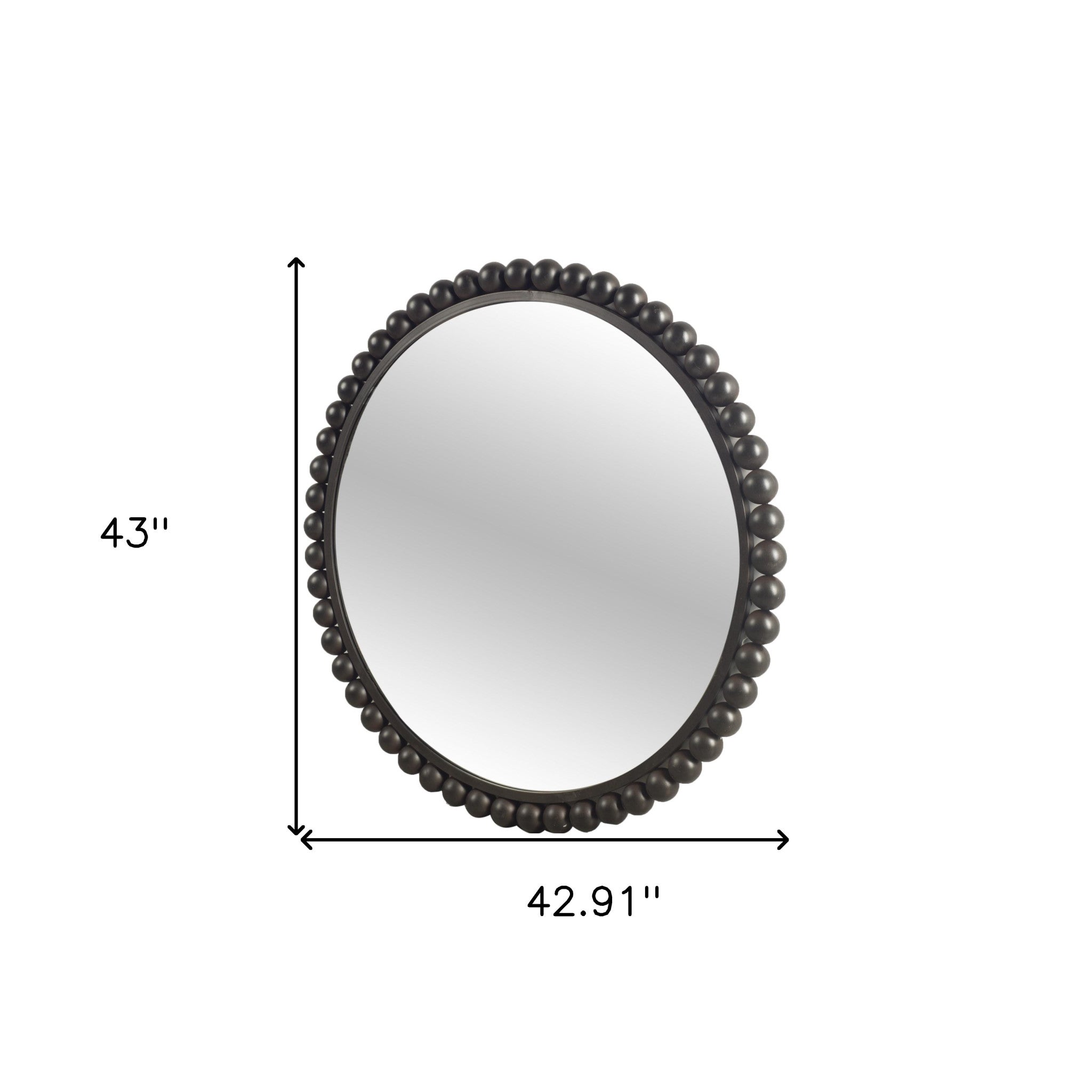 Metal Ball Frame Wall Mirror