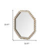 Octagon Wood Frame Wall Mirror