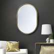 Gold Oval Accent Metal Mirror