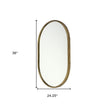 Gold Oval Accent Metal Mirror