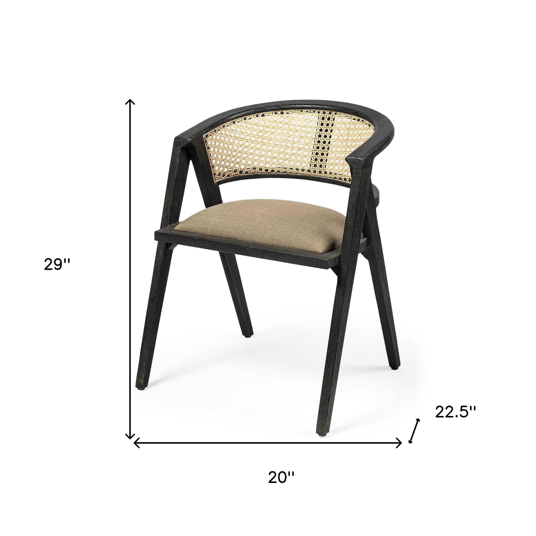 Regina Round Back Dining Chair Black