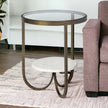 Yvonne Glass End Table with Shelf