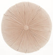 Blush Tufted Round Throw Pillow