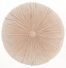 Blush Tufted Round Throw Pillow