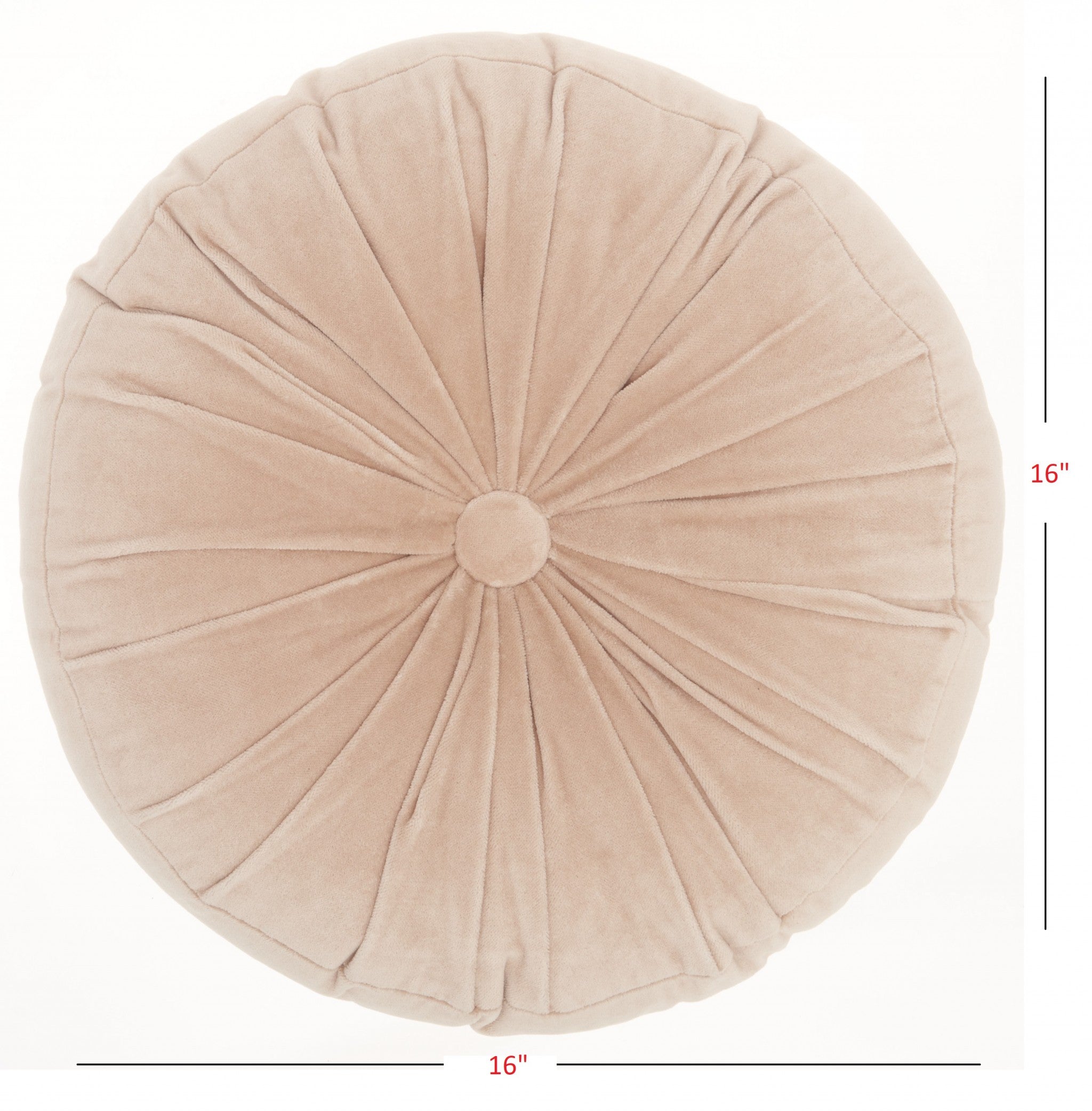 Blush Tufted Round Throw Pillow