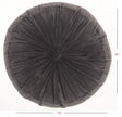 Gray Tufted Round Throw Pillow