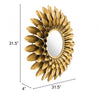 Soleil Gold Round Accent Mirror