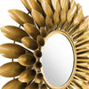 Soleil Gold Round Accent Mirror