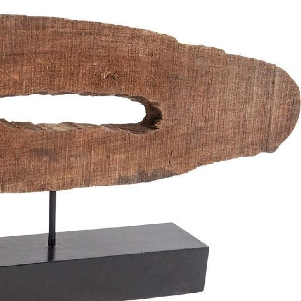 Biophilic Slice Wooden Sculpture