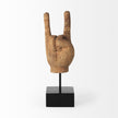 Wooden Rock Sign Hand Sulpture