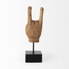 Wooden Rock Sign Hand Sulpture