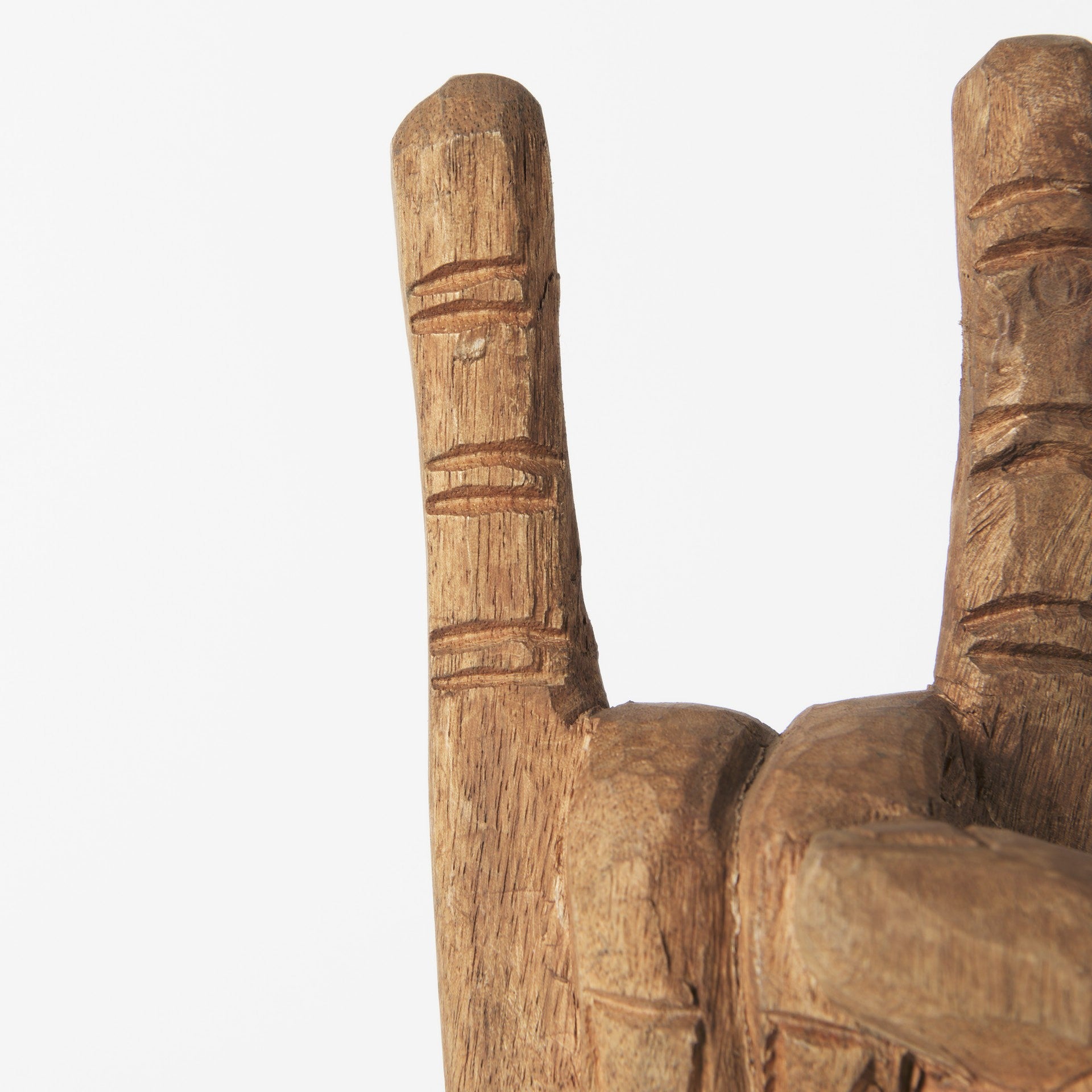 Wooden Rock Sign Hand Sulpture