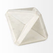 White Marble Geometric Square Sculpture