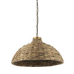 Gilded Wicker Pendant Light