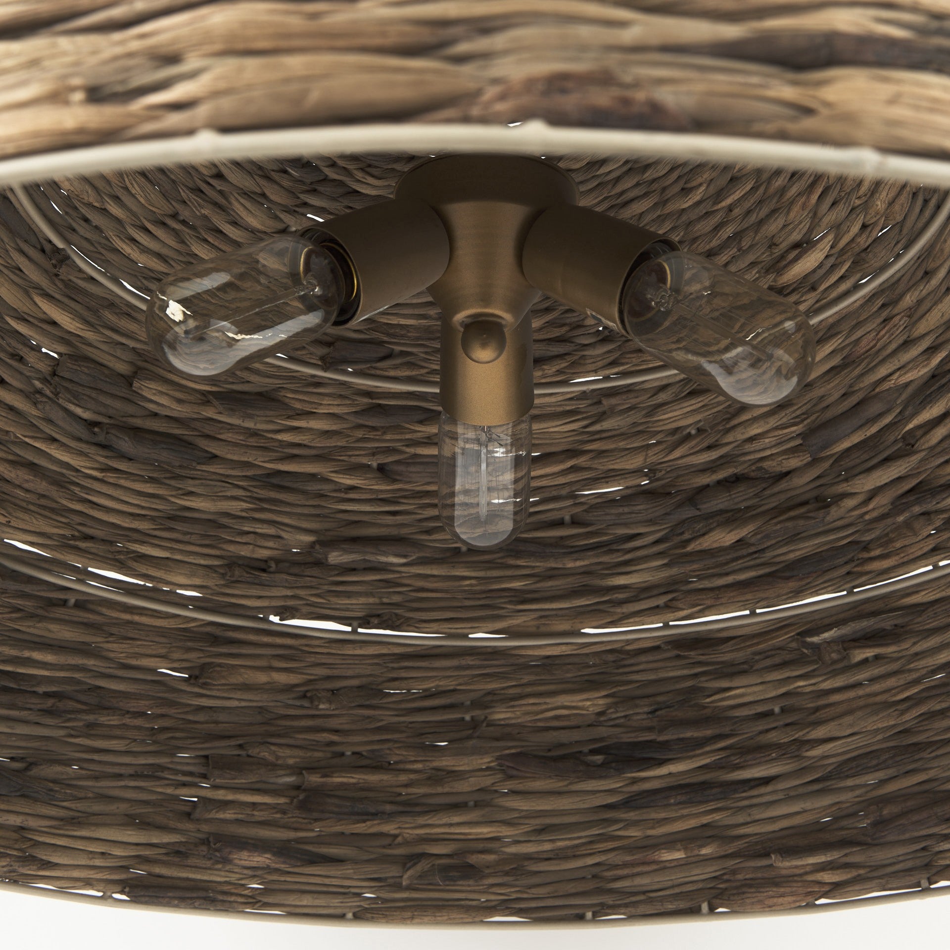 Gilded Wicker Pendant Light