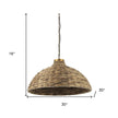 Gilded Wicker Pendant Light