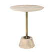 Sheila Pedestal Round Wood End Table