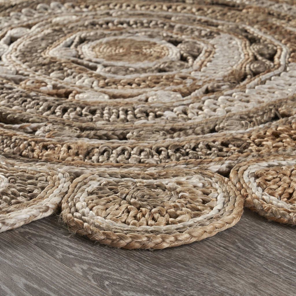 Daisy Geometric Boutique Jute Rug