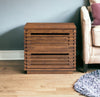 Walnut Modern Slat End Table