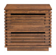 Walnut Modern Slat End Table