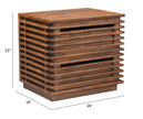 Walnut Modern Slat End Table