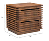 Walnut Modern Slat End Table