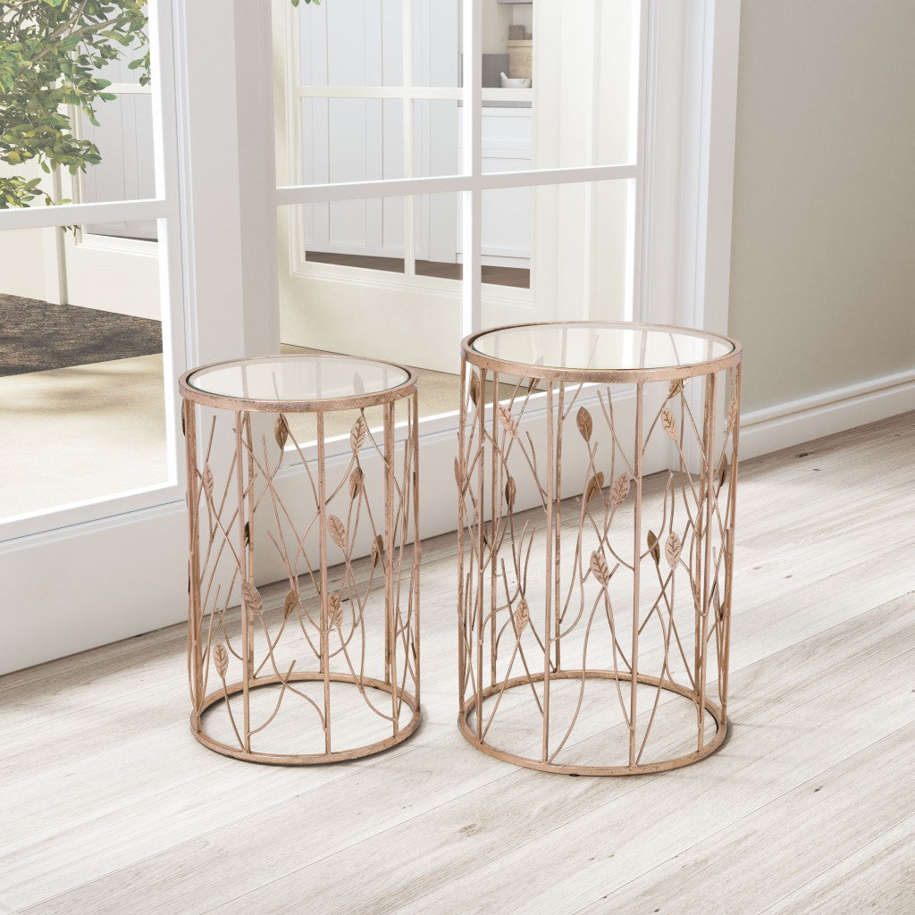 Radiant Leaves Set of Side Tables