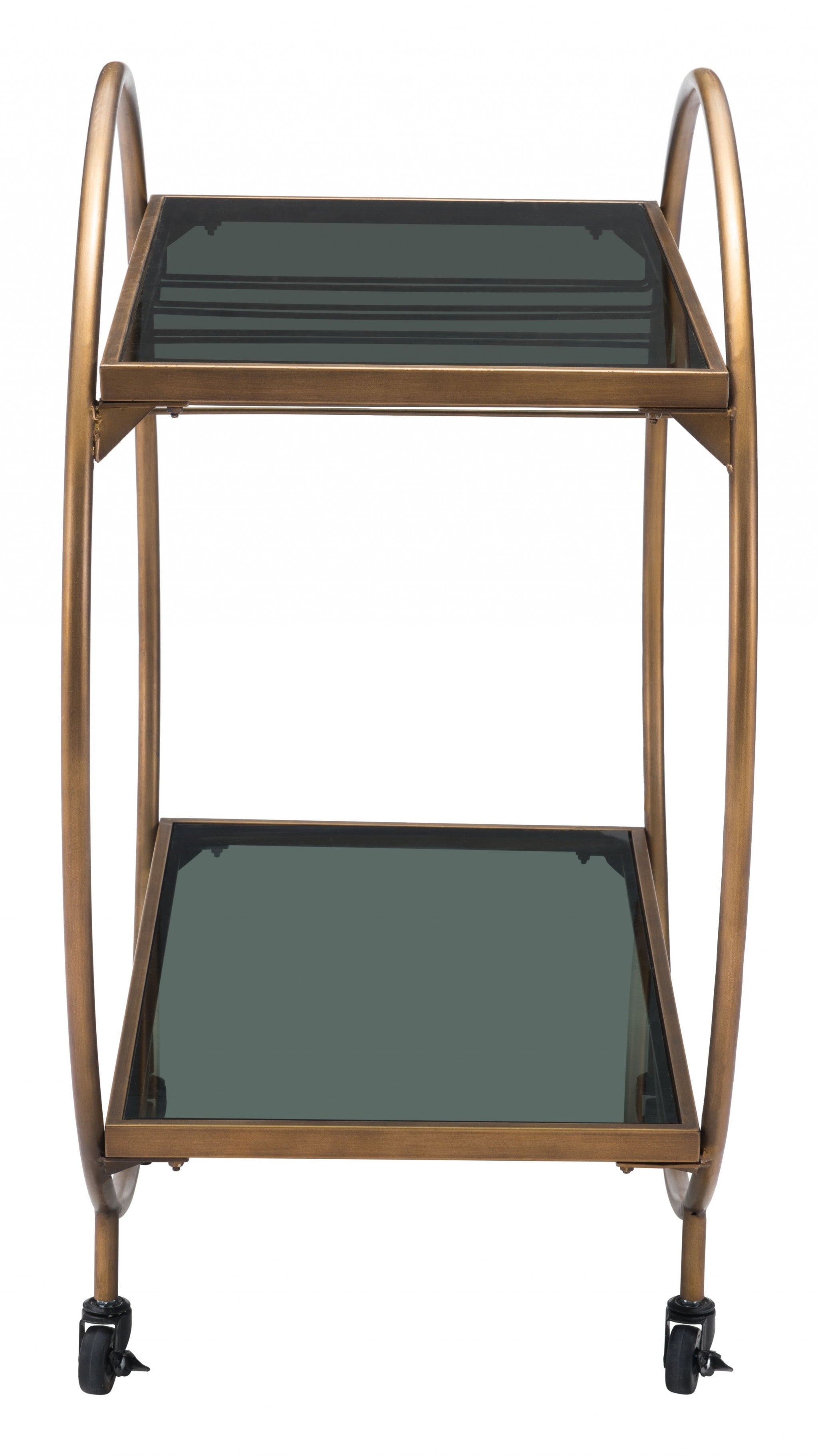 Regal Night Mirrored Glass Bar Cart