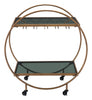 Regal Night Mirrored Glass Bar Cart