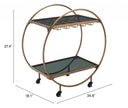 Regal Night Mirrored Glass Bar Cart