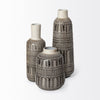 Tribal Chic Embossed Ceramic Vase