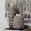 Tribal Chic Embossed Ceramic Vase