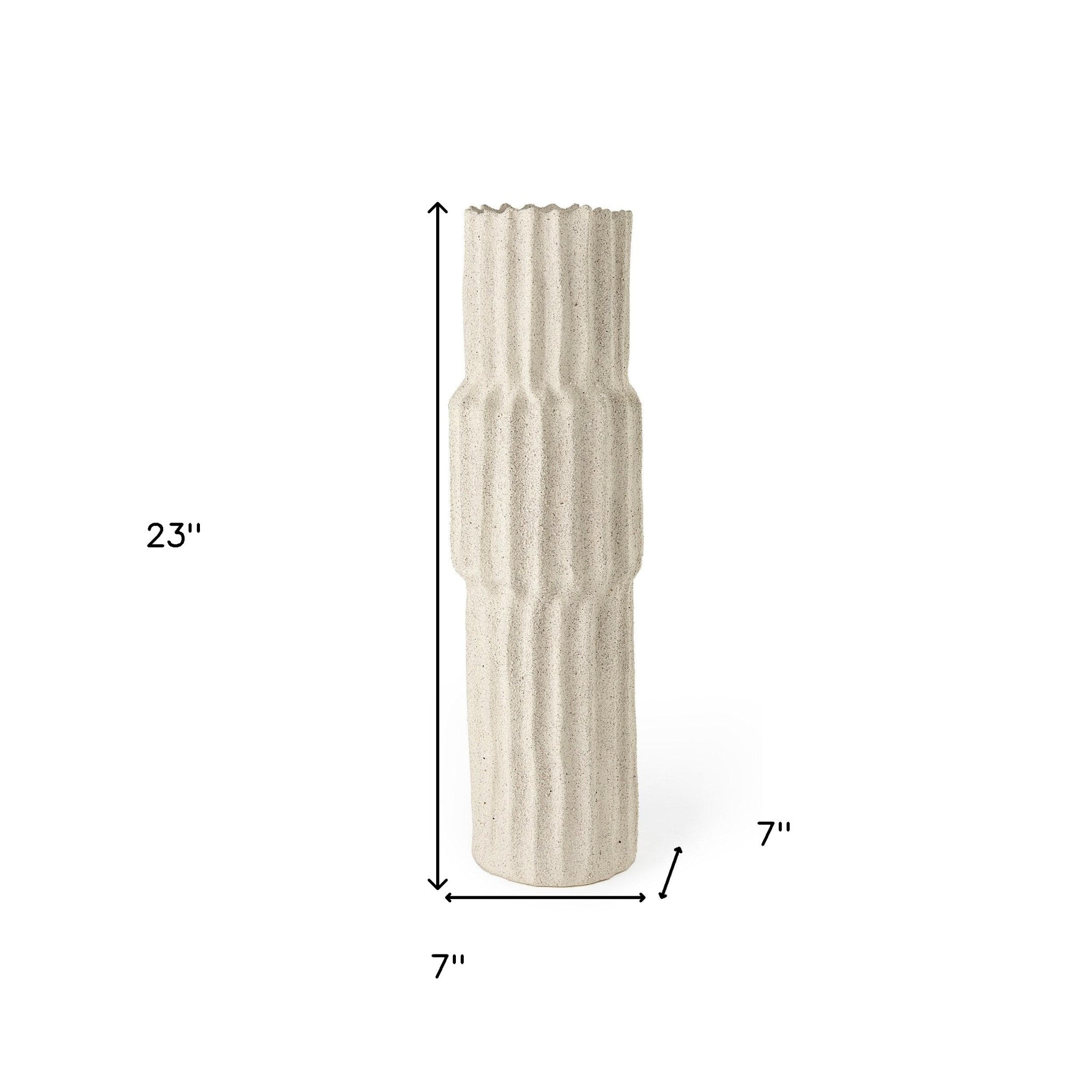 Jumbo Organic Textured Sand Vase