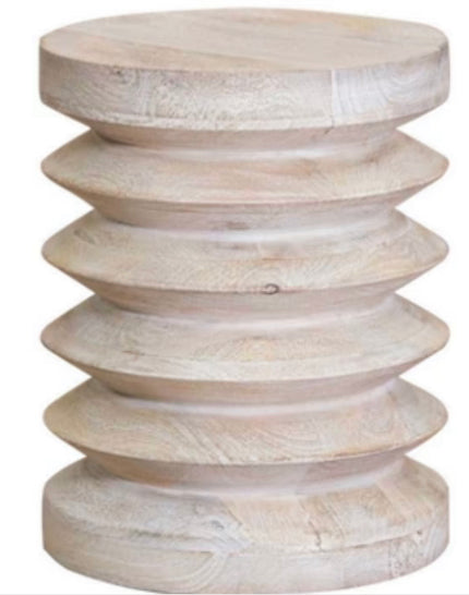 Helical Solid Wood End Table