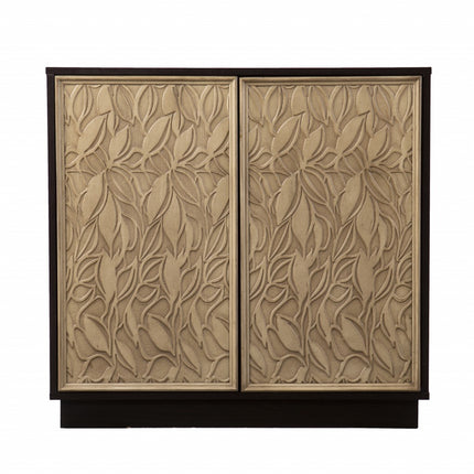 Jonesburg Sculptural Leaf Accent Storage Cabinet