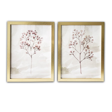 Pink + Blush Branch Framed Wall Art Set