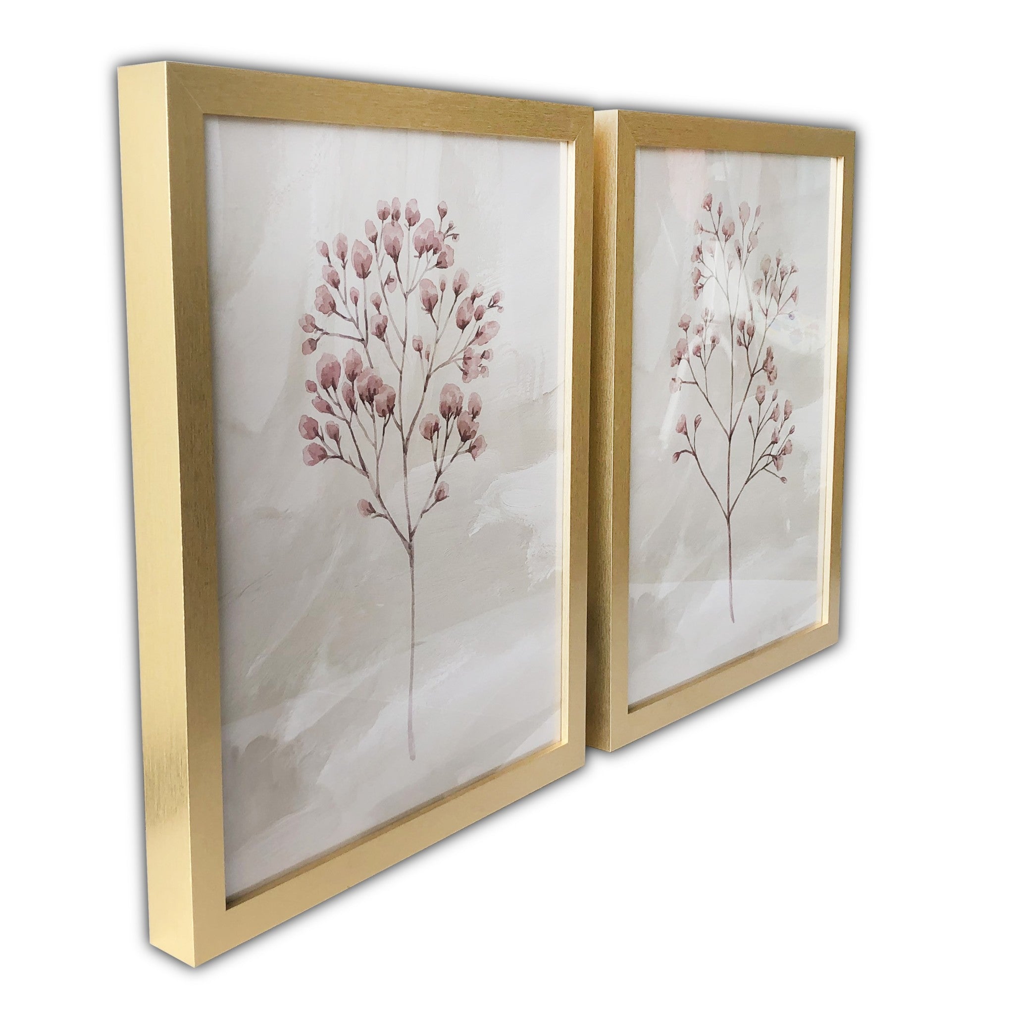 Pink + Blush Branch Framed Wall Art Set