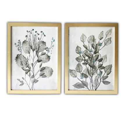 Monochromatic Leaves Wall Art