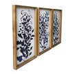 Triptych Blue Branches Framed Canvas Wall Art