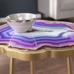 Violet Faux Agate End Table