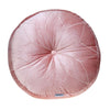 Round Tufted Pink Rose Velvet Floor Pillow