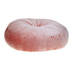 Round Tufted Pink Rose Velvet Floor Pillow