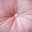 Round Tufted Pink Rose Velvet Floor Pillow